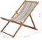 vidaXL - Strandstoel - inklapbaar - stof - en - houten - frame - meerkleurig