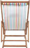 vidaXL - Strandstoel - inklapbaar - stof - en - houten - frame - meerkleurig