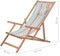 vidaXL - Strandstoel - inklapbaar - stof - en - houten - frame - meerkleurig
