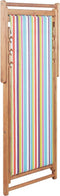 vidaXL - Strandstoel - inklapbaar - stof - en - houten - frame - meerkleurig