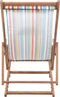 vidaXL - Strandstoel - inklapbaar - stof - en - houten - frame - meerkleurig