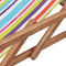 vidaXL - Strandstoel - inklapbaar - stof - en - houten - frame - meerkleurig