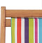 vidaXL - Strandstoel - inklapbaar - stof - en - houten - frame - meerkleurig