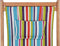 vidaXL - Strandstoel - inklapbaar - stof - en - houten - frame - meerkleurig