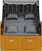 vidaXL - Strandstoel - met - kussen - poly - rattan - en - hout - zwart - en - antraciet