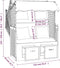 vidaXL - Strandstoel - met - kussen - poly - rattan - en - hout - zwart - en - antraciet