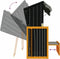 vidaXL - Strandstoel - met - luifel - poly - rattan - en - hout - zwart - en - grijs