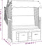 vidaXL - Strandstoel - met - luifel - poly - rattan - en - hout - zwart - en - grijs