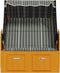 vidaXL - Strandstoel - met - luifel - poly - rattan - en - hout - zwart - en - grijs