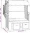 vidaXL - Strandstoel - met - luifel - poly - rattan - en - massief - hout - grijs