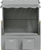 vidaXL - Strandstoel - met - luifel - poly - rattan - en - massief - hout - grijs