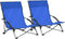 vidaXL - Strandstoelen - 2 - st - inklapbaar - stof - blauw