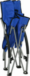 vidaXL - Strandstoelen - 2 - st - inklapbaar - stof - blauw