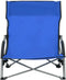 vidaXL - Strandstoelen - 2 - st - inklapbaar - stof - blauw
