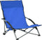 vidaXL - Strandstoelen - 2 - st - inklapbaar - stof - blauw