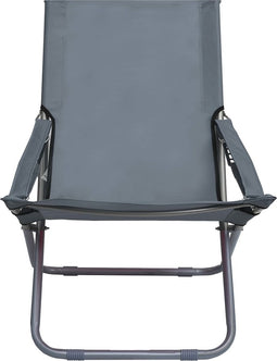 vidaXL - Strandstoelen - 2 - st - inklapbaar - stof - grijs