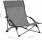 vidaXL - Strandstoelen - 2 - st - inklapbaar - stof - grijs