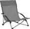 vidaXL - Strandstoelen - 2 - st - inklapbaar - stof - grijs