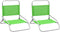 vidaXL - Strandstoelen - 2 - st - inklapbaar - stof - groen