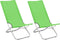 vidaXL - Strandstoelen - 2 - st - inklapbaar - stof - groen