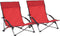 vidaXL - Strandstoelen - 2 - st - inklapbaar - stof - rood