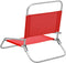 vidaXL - Strandstoelen - 2 - st - inklapbaar - stof - rood