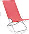 vidaXL - Strandstoelen - 2 - st - inklapbaar - stof - rood