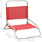 vidaXL - Strandstoelen - 2 - st - inklapbaar - stof - rood