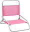 vidaXL - Strandstoelen - 2 - st - inklapbaar - stof - roze
