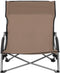 vidaXL - Strandstoelen - 2 - st - inklapbaar - stof - taupe
