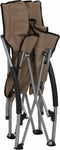 vidaXL - Strandstoelen - 2 - st - inklapbaar - stof - taupe