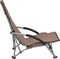 vidaXL - Strandstoelen - 2 - st - inklapbaar - stof - taupe