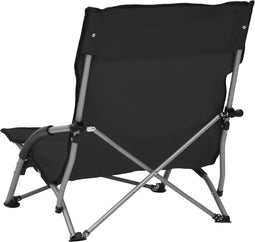vidaXL - Strandstoelen - 2 - st - inklapbaar - stof - zwart