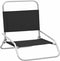 vidaXL - Strandstoelen - 2 - st - inklapbaar - stof - zwart