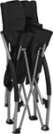 vidaXL - Strandstoelen - 2 - st - inklapbaar - stof - zwart