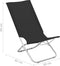 vidaXL - Strandstoelen - 2 - st - inklapbaar - stof - zwart