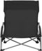 vidaXL - Strandstoelen - 2 - st - inklapbaar - stof - zwart