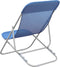 vidaXL - Strandstoelen - 2 - st - textileen - en - gepoedercoat - staal - blauw