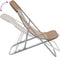 vidaXL - Strandstoelen - 2 - st - textileen - en - gepoedercoat - staal - taupe