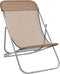 vidaXL - Strandstoelen - 2 - st - textileen - en - gepoedercoat - staal - taupe