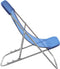 vidaXL - Strandstoelen - 2 - st - textileen - en - gepoedercoat - staal - blauw
