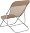 vidaXL - Strandstoelen - 2 - st - textileen - en - gepoedercoat - staal - taupe