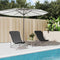 vidaXL - Strandstoelen - 2 - st - textileen - en - gepoedercoat - staal - zwart