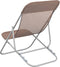 vidaXL - Strandstoelen - 2 - st - textileen - en - gepoedercoat - staal - bruin