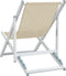 vidaXL - Strandstoelen - inklapbaar - 2 - st - aluminium - en - textileen - crèmekleur