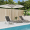 vidaXL - Strandstoelen - inklapbaar - 2 - st - aluminium - en - textileen - grijs