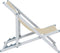 vidaXL - Strandstoelen - inklapbaar - 2 - st - aluminium - en - textileen - crèmekleur