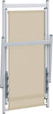 vidaXL - Strandstoelen - inklapbaar - 2 - st - aluminium - en - textileen - crèmekleur
