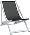 vidaXL - Strandstoelen - inklapbaar - 2 - st - aluminium - en - textileen - zwart