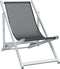 vidaXL - Strandstoelen - inklapbaar - 2 - st - aluminium - en - textileen - grijs